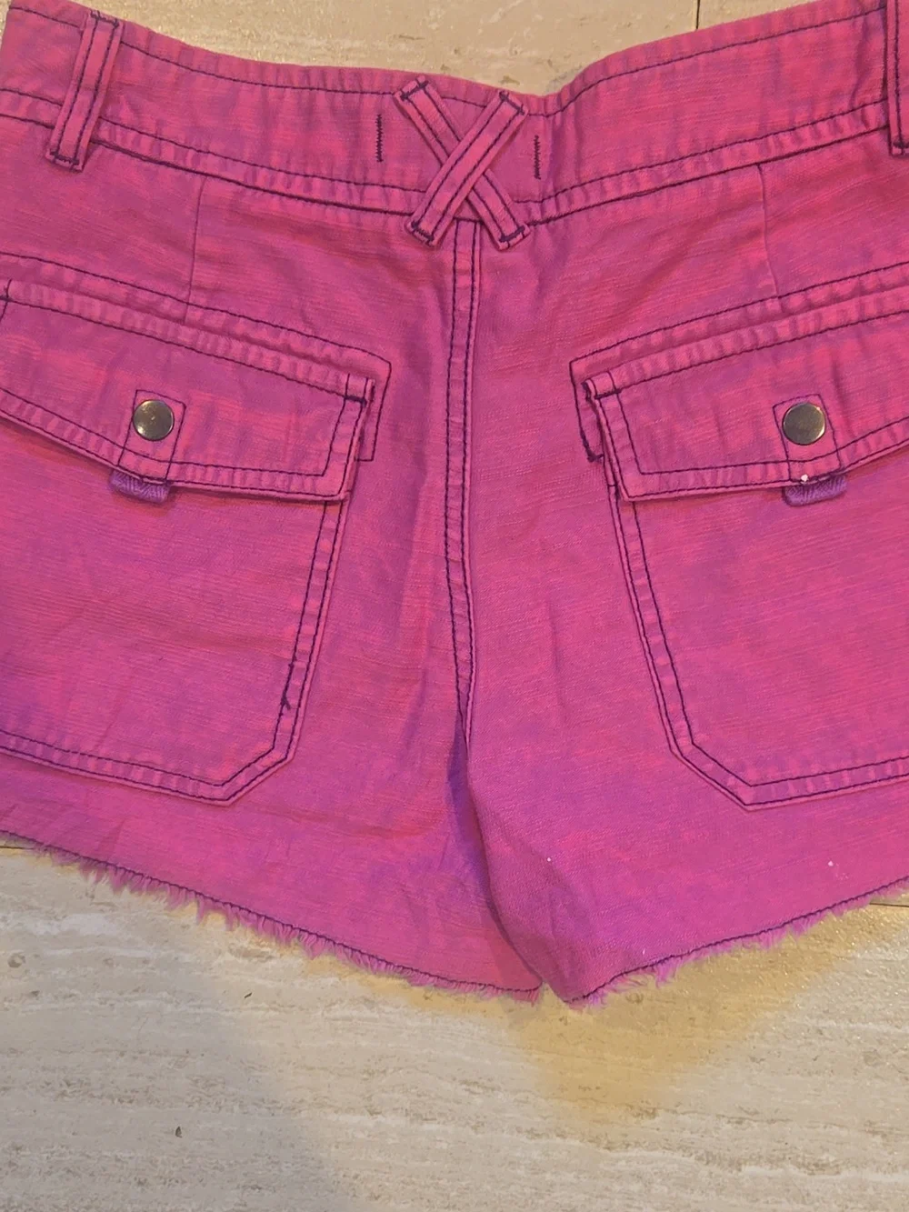 Free People Pink Raw Edge Shorts - Picture 8 of 11